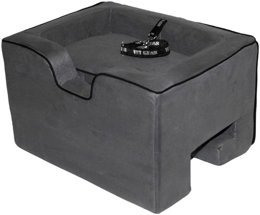 Pet Gear Lookout Booster Car Seat, Removable Comfort Pillow, Safety Tether Included, Installs in Seconds, No Tools Required, 3 Colors