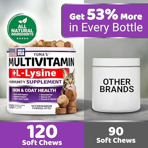 Cat Multivitamin Chews - Cat Vitamins and Supplements - Taurine & Lysine