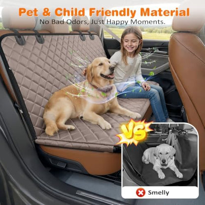 URPOWER 4 in 1 Dog Car Seat Cover for Back Seat, Waterproof Hammock