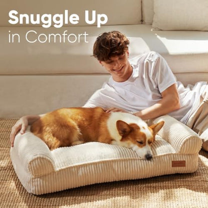 FUKUMARU Cute Dog Bed, Thickened Orthopedic Dog Sofa, Waterproof&Washable