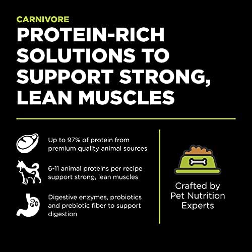 Go! Solutions Carnivore Chicken, Turkey + Duck Grain-Free Dry Puppy Food, Our Highest-Protein Kibble Made with Real Meat & Fish, Pumpkin & Probiotics for Good Digestion, 3.5 lb Bag