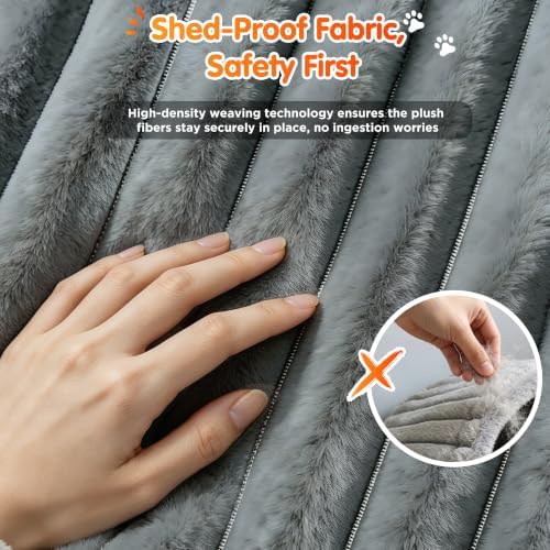 Cat Cave Bed for Indoor Cats Covered 2 in 1 Pet Burrow Beds (Gray)