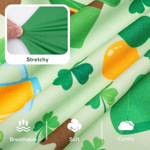 KYEESE 2Pack St. Patrick's Day Dog Shirt, Breathable Tank Top Sleeveless Dog T Shirts for Small Dogs Boy Girl, Lightweight Dogs Clothes Pet Outfit for Holiday, Green, M
