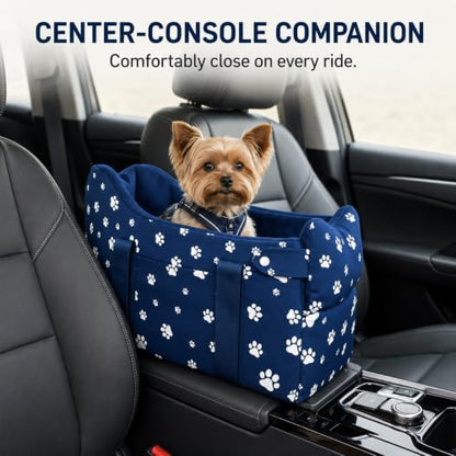 Dog Car Seat for Small Dogs 5-15 lbs, Navy Blue