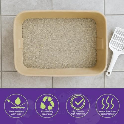 JINVOGREEN 8 Pack Disposable Litter Boxes for Kitty Cats