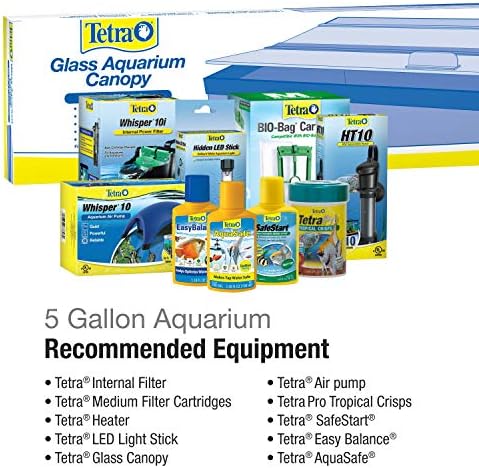 Tetra 5.5 Gallon Glass Aquarium, Rectangular Fish Tank