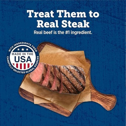 Blue Buffalo True Chews Premium Grillers Dog Treats, Made in the USA with Natural Ingredients, Steak, 30-oz. Bag (Pack of 3)