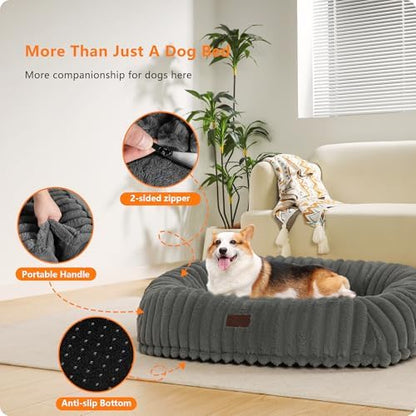 Orthopedic Waterproof Medium Dog Bed Sofa, Gel Memory Foam, 36"
