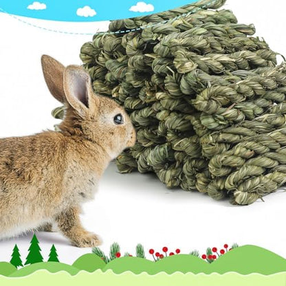 80pcs Rabbit Timothy Hay Toy for Bunny Small Animal Treats Natural Grass Stick Chew Toys Snacks Molar Teeth Grinding for Guinea Pigs Chinchillas Hamsters