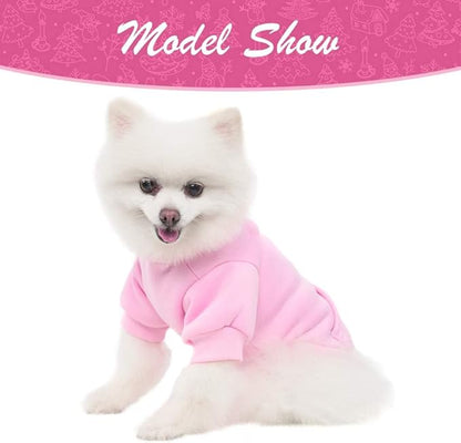 KOOLTAIL Dog Hoodie for Large Medium Small Dogs, Soft and Warm Pet Sweater with Leash Hole and Pocket Boy Girl, Puppy Fall Winter Jacket Clothes, French Pitbull Cold Weather Coat Sweatshirt, Pink SM