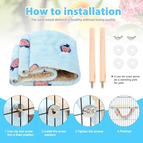 BWOGUE Bird Nest Bed Hanging Hammock, Parakeet Bed for Cage, Cockatiel Bed