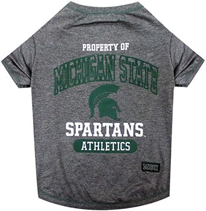 Pets First Collegiate Michigan State Spartans Dog T-Shirt, X-Large. - Licensed Shirt for Pets Team Colored with Team Logos.- Premium Stretchable Materials for The Comfrot of Your Dog & Cat.