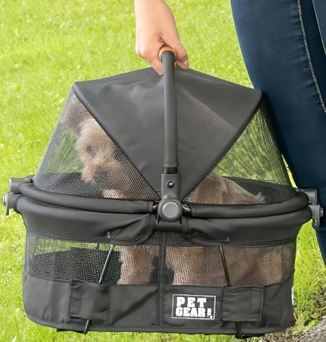 Pet Gear No-Zip View 360 Pet Carrier & Car Seat, Dark Charcoal, 15"