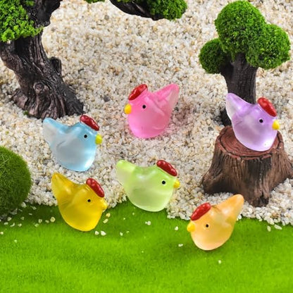Mini Chicken Figurines Resin Silicone Mold for DIY Fairy Garden Decor