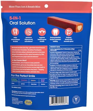 Ark Naturals Protection+ Brushless Toothpaste Chews - Large Breeds (12 ct)