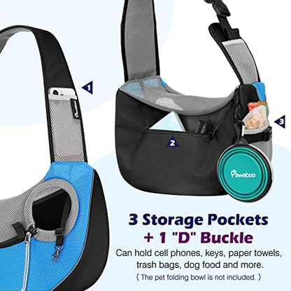Pawaboo Pet Sling Carrier for Small Dogs Cats