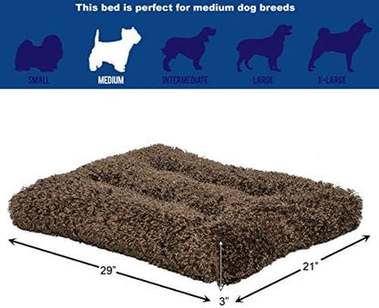 MidWest Homes for Pets Medium QuietTime Deluxe Coco Chic Pet Bed, Ultra-Soft & Overstuffed, Machine Washable, Fits 30-inch Crate