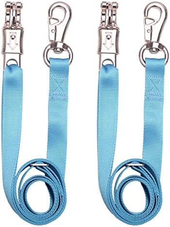 Adjustable Nylon Cross Ties （2 Pack）-Cross Tie with Panic Snap and Bull Snap - Adjusts from 44.5" to 78.3"