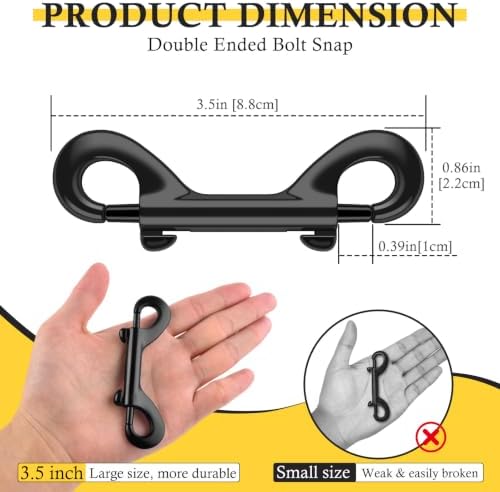 ERKOON 3.5 Inch Double Sided Clips Trigger Snaps for Horse (20 Pack)