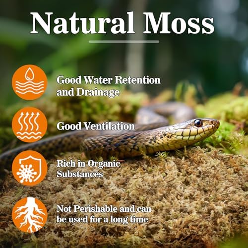 Sukh Sphagnum Moss for Reptiles & Plants - Terrarium Reptile Moss, 3.5 OZ