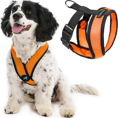 Gooby Comfort X Head-in Dog Harness, Choke-Free, Orange, Medium