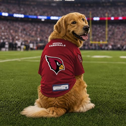 Littlearth NFL Arizona Cardinals Stretch Pet Jersey, Team Color, Small