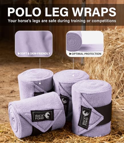Polo Wraps for Horses Set of 4, Leg Wraps for Horses