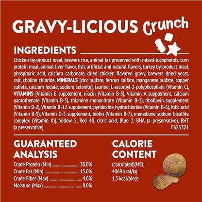 Friskies Purina Party Mix Gravy-Licious Crunch Chicken and Gravy Flavors Cat Treats - 30 oz Canister (Pack of 2)