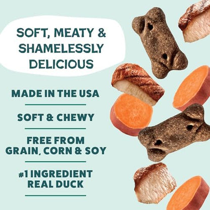 Shameless Pets Lucky Ducky Meaty Tenders, Soft Dog Treats, 1.5lb