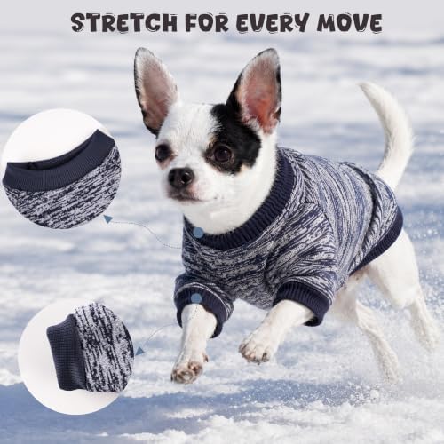 4 Pack Dog Sweater Fleece Warm Winter Coat for Small Medium Dogs