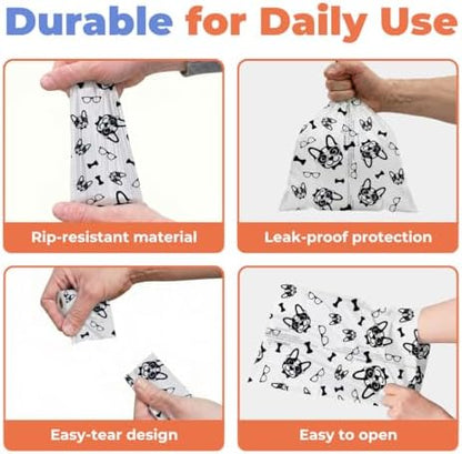 Best Pet Supplies Poop Bags for Dogs - White, 240 Count