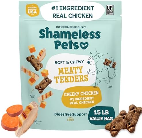 Shameless Pets Cheeky Chicken Meaty Tenders, Soft Dog Treats, 1.5lb