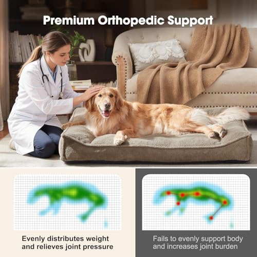 FURTIME XXL Orthopedic Dog Beds Large Sized Dog, Extra Thick Dog Couch 48"