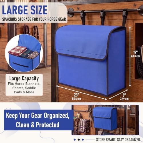 Horse Blanket Storage Bag for Fly Sheets, Blue, 23 x 19 x 9 in