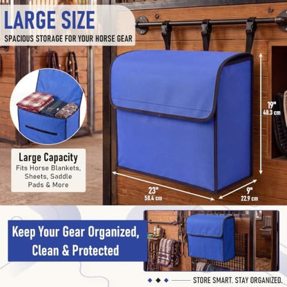 Horse Blanket Storage Bag for Fly Sheets, Blue, 23 x 19 x 9 in