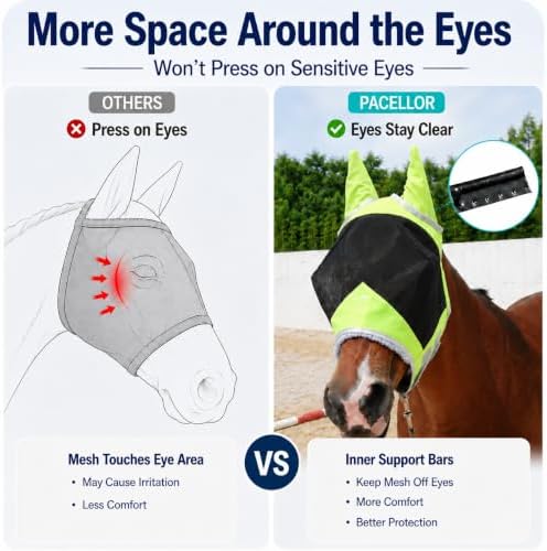 Horse Fly Mask for Horses with Ears