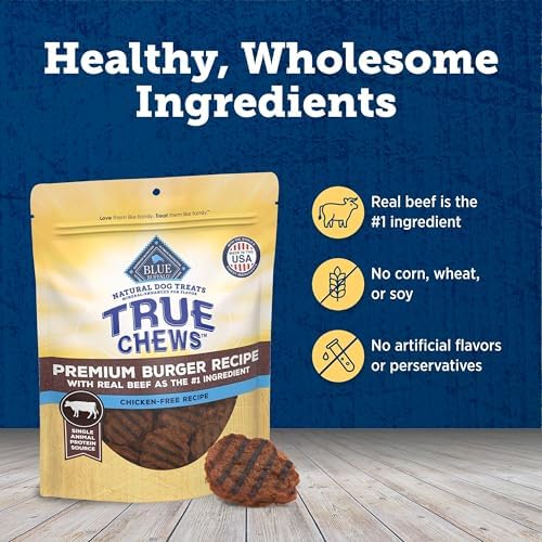 Blue Buffalo True Chews Premium Burger Beef Dog Treats, 10 oz