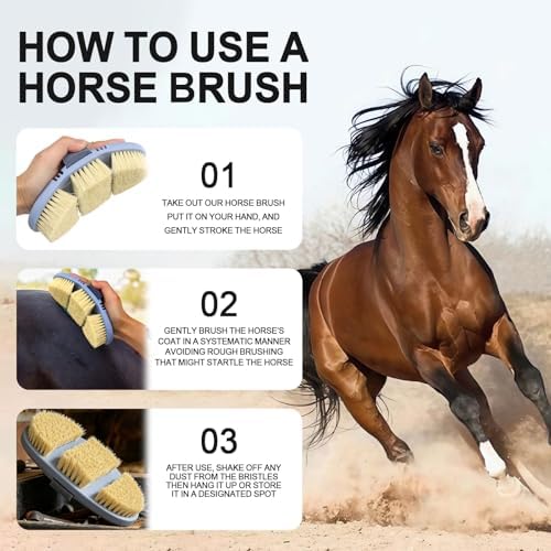 Flexible Sisal Horse Brush for Grooming Body Stiff Dandy Brush