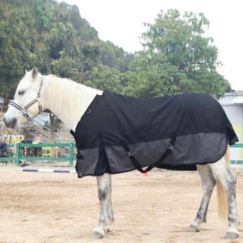 1200D Horse Blanket, 0g No-Fill Waterproof Turnout Rain Sheet