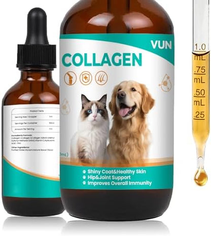 VUN Liquid Collagen for Dogs-Hip and Joint Support,Skin Coat Health