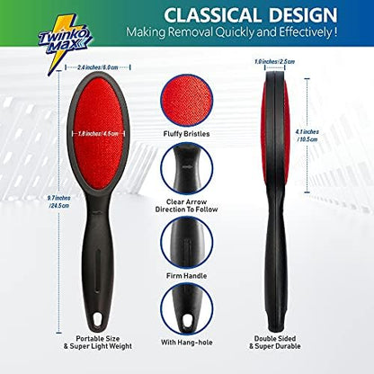 Twinko Max Lint Brush for Pet Hair, Reusable Lint Remover for Clothes