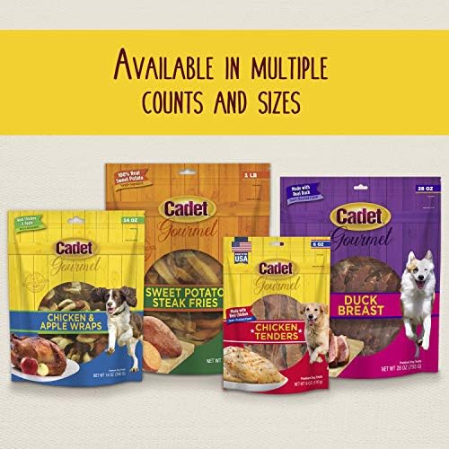 Cadet Gourmet Beef Hide & Chicken Twists Dog Treats, 6 Count, 8"