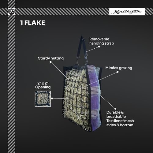 Deluxe Slow Feed Hay Bag, 1 Flake, Deluxe Black