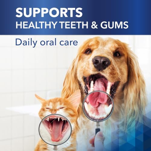 Clenz-A-Dent ProDen PlaqueOff Oral Health Flakes for Dogs and Cats, VOHC Accepted, Supports Plaque & Tartar Control, Freshens Breath, Natural Seaweed Formula, 40 g