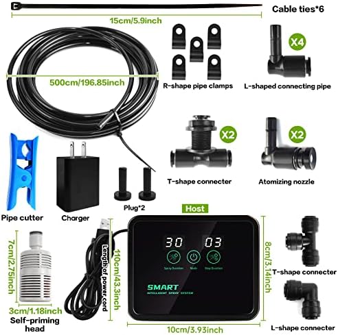 MYGIIKAKA Reptile Fogger Automatic Reptile Mister Fogger for Terrarium, Timed Terrariums Humidifiers for Chameleon/Lizard/Snake/Turtle/Frog