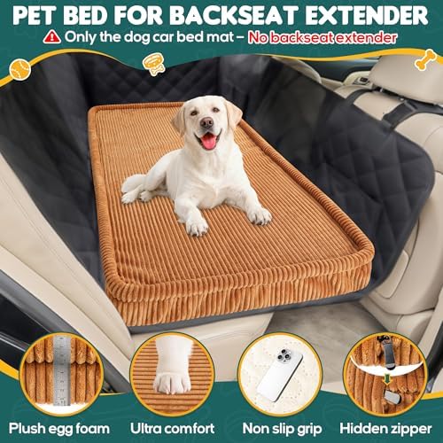 Loiion Dog Car Bed, Non-Slip Backseat Extender Pet Mat 56"x28.7"x2"