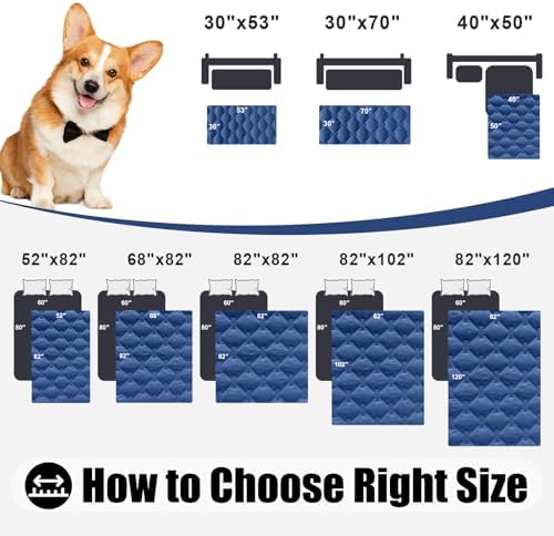 Smiry Waterproof Dog Bed Cover Blanket, Reversible Pet Blanket