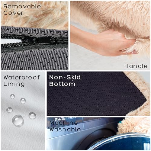Jumbo Orthopedic Dog Bed for Large Dogs - 7-inch Thick Memory Foam Dog Bed with Pillow Removable Cover Machine Washable, Giant | 50 inch, Dark Gray