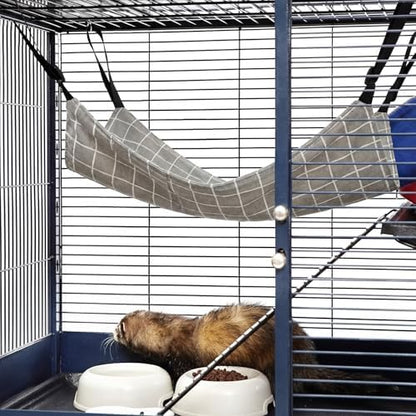 Jetec 2 Pack Cat Hammock for Cage, Cat and Plaid, S