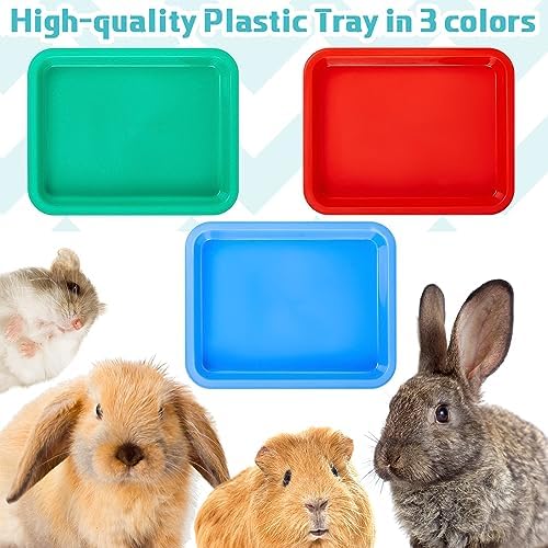 3 Pcs Kitten Litter Pan Fresh Color 15.1 x 12 x 1.4 Inch